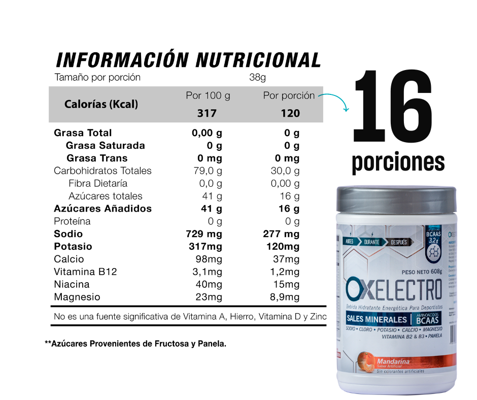 Kit Ox Electro 608g x 2 Bebida Hidratante Energética para Deportistas
