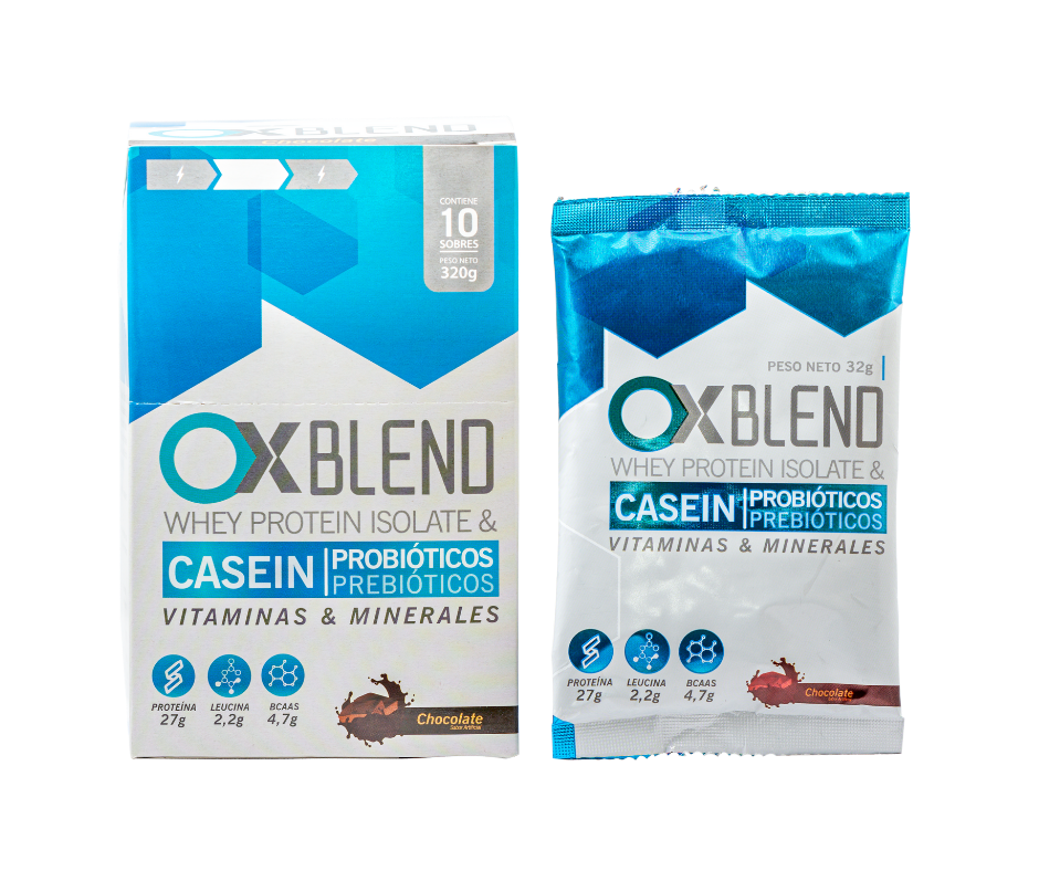 OX Blend Caja 10 Sobres – Proteína Whey y Caseína