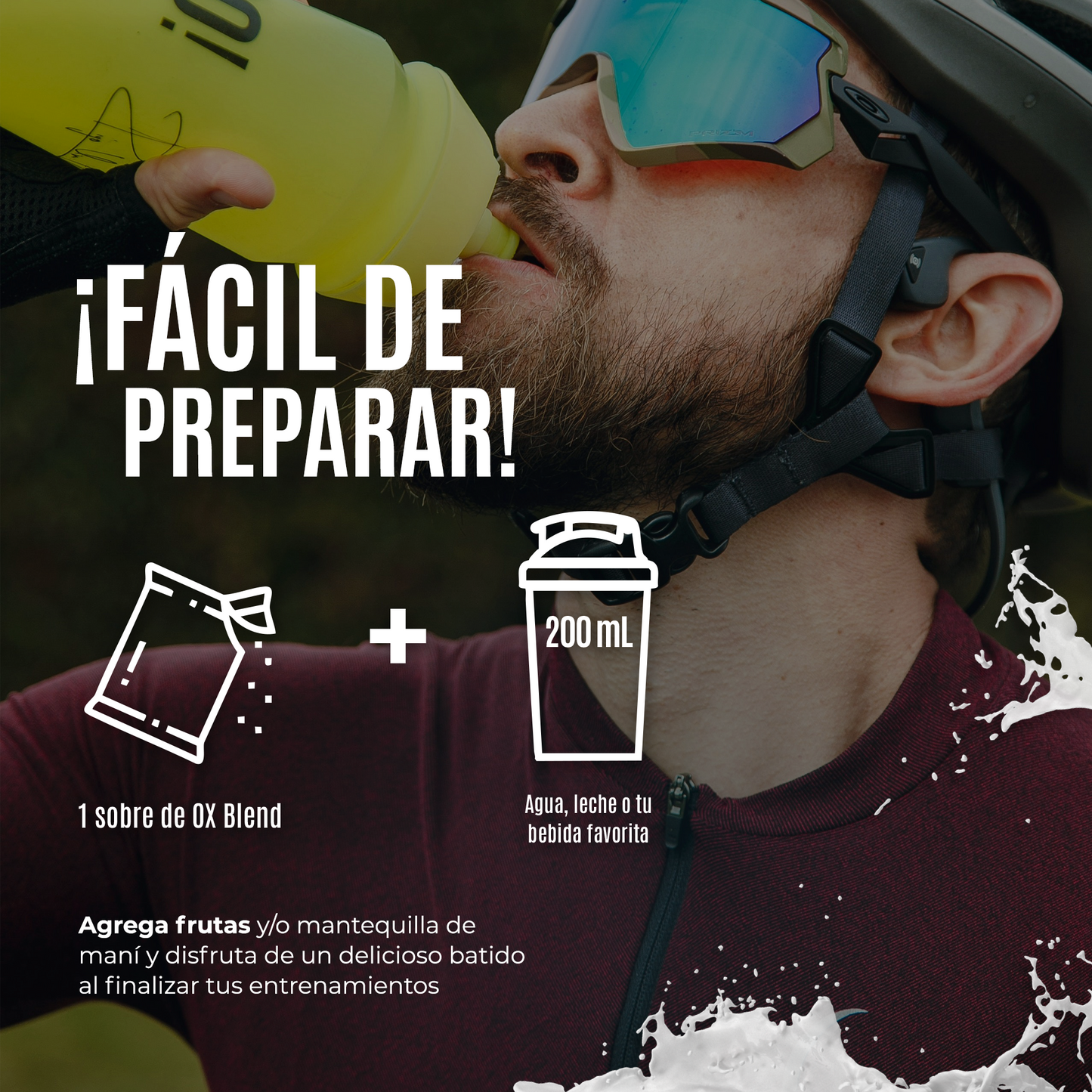 OX Blend Caja 10 Sobres – Proteína Whey y Caseína