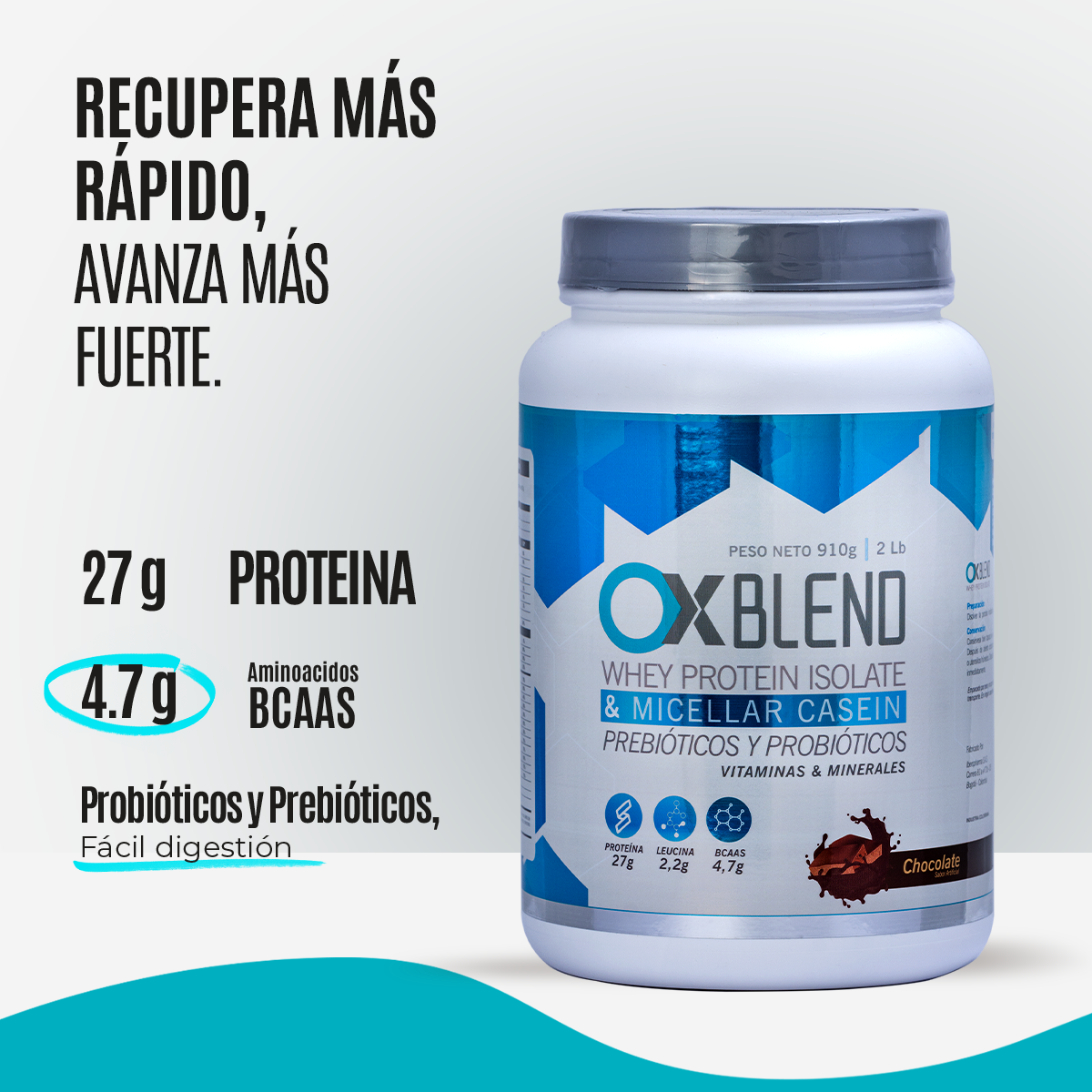 OX Blend 910 g – Proteína Whey y Caseína