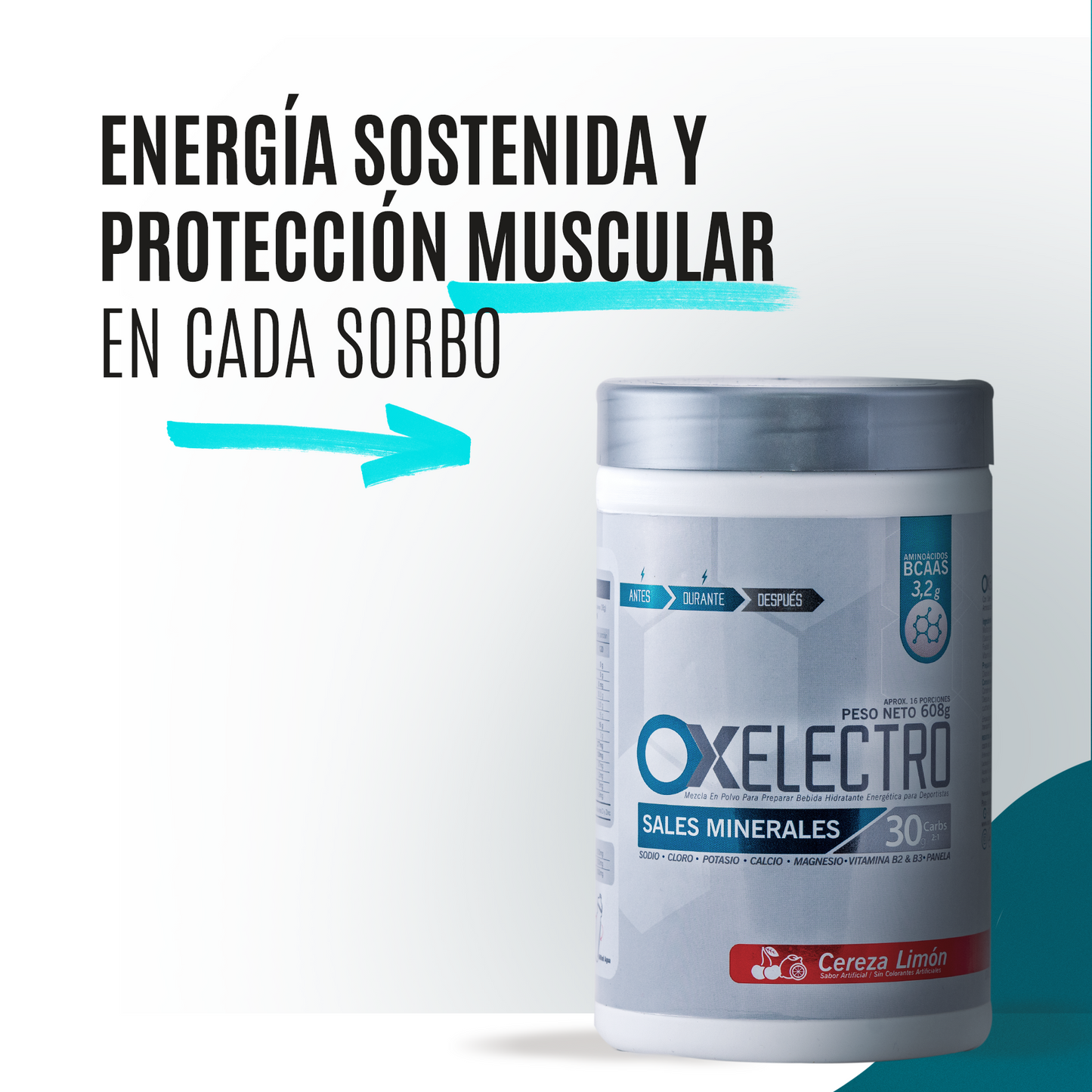 OX Electro 608 g – Hidratante Drink Mix