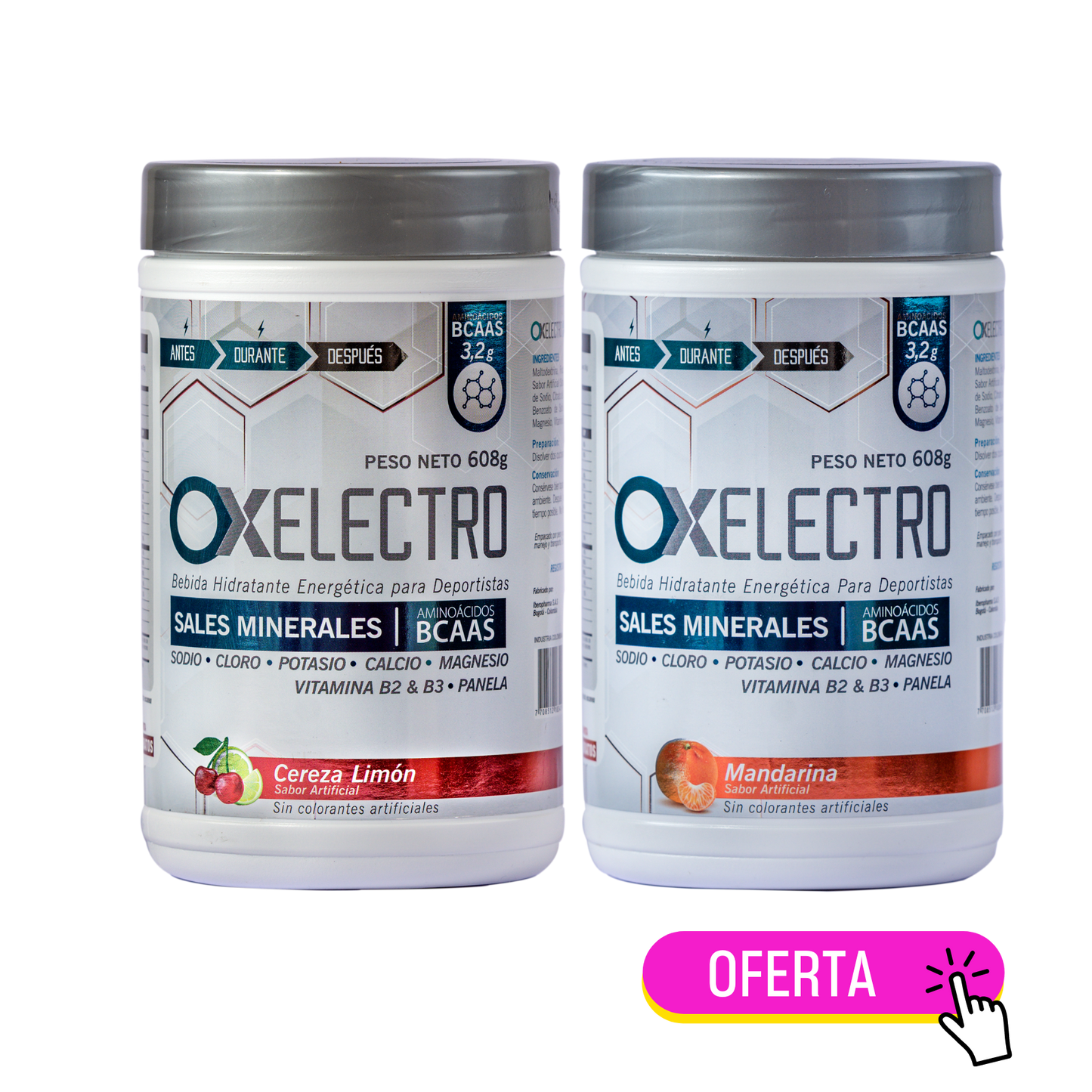 Kit Ox Electro 608g x 2 Bebida Hidratante Energética para Deportistas