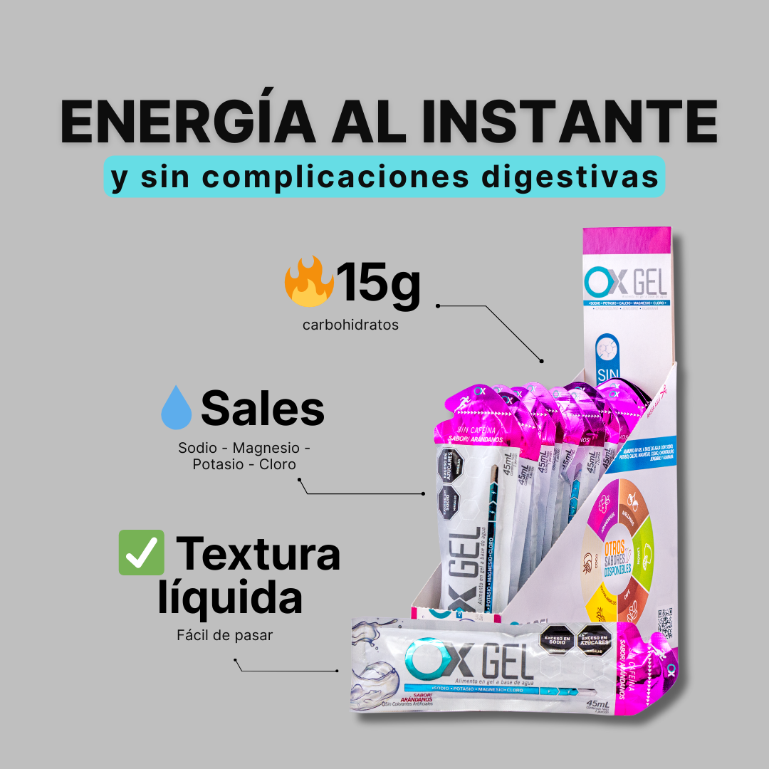 OX GEL energético con electrolitos