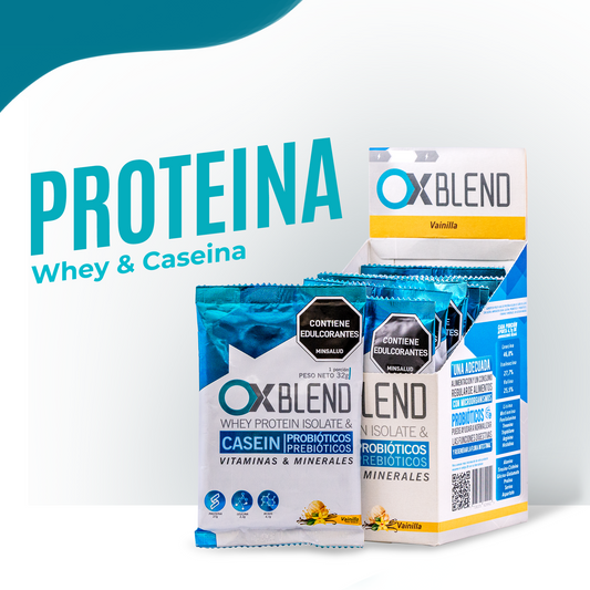 OX Blend Caja 10 Sobres – Proteína Whey y Caseína