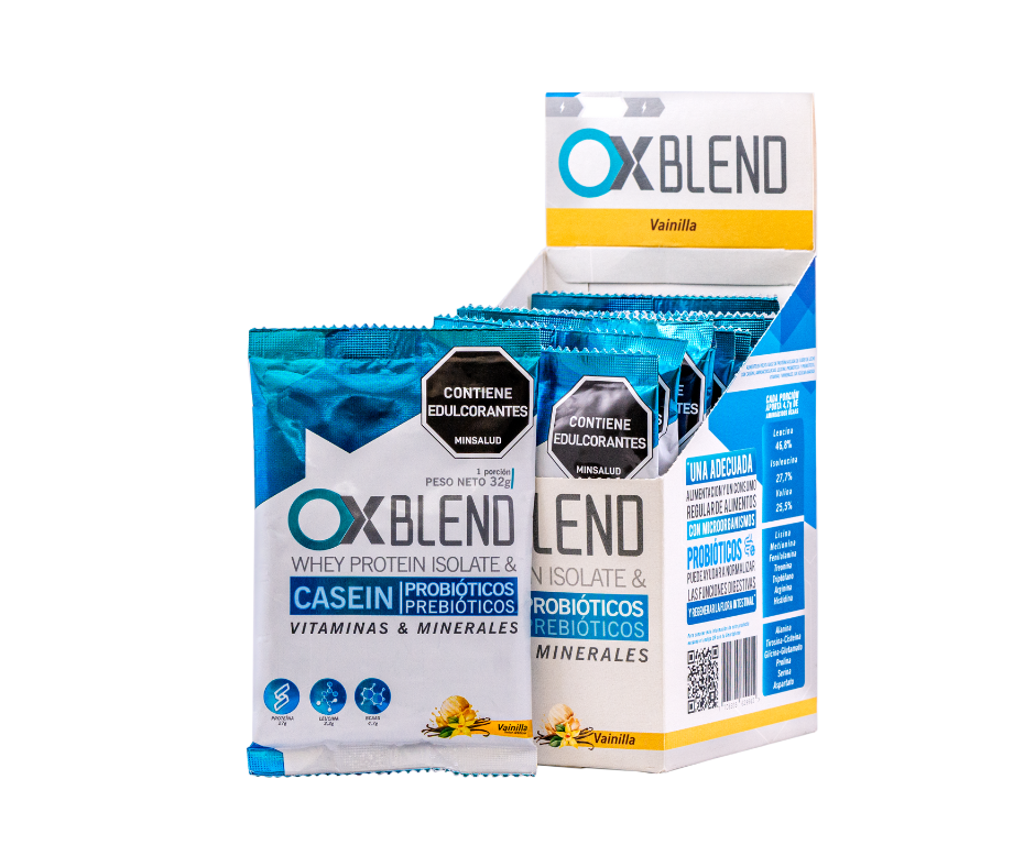 OX Blend Caja 10 Sobres – Proteína Whey y Caseína