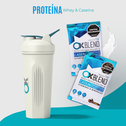 OX Blend Caja 10 Sobres – Proteína Whey y Caseína