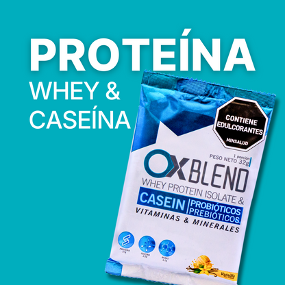 OX Blend Caja 10 Sobres – Proteína Whey y Caseína