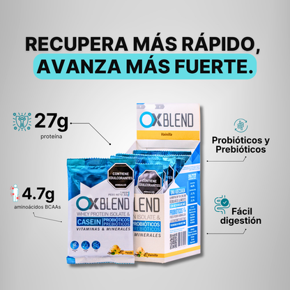 OX Blend Caja 10 Sobres – Proteína Whey y Caseína